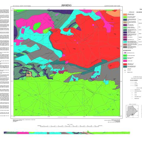 1:125,000 scale - Jwaneng Geological map, QDS - 2424D